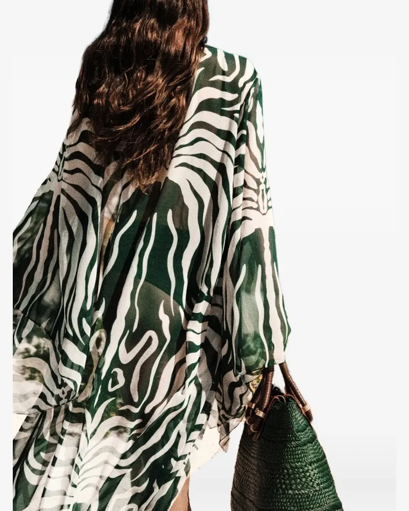 Johanna Ortiz Amazon Jacke mit Zebra-Print - Grün Grün