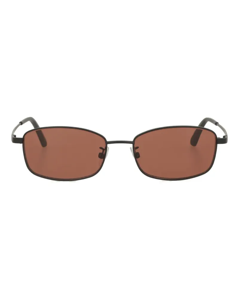 Our Legacy Library Sonnenbrille mit eckigem Gestell - Schwarz Schwarz