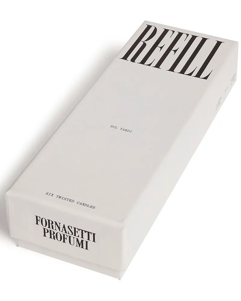 Fornasetti Set aus sechs gedrehten Refill Kerzen - Weiß Weiß