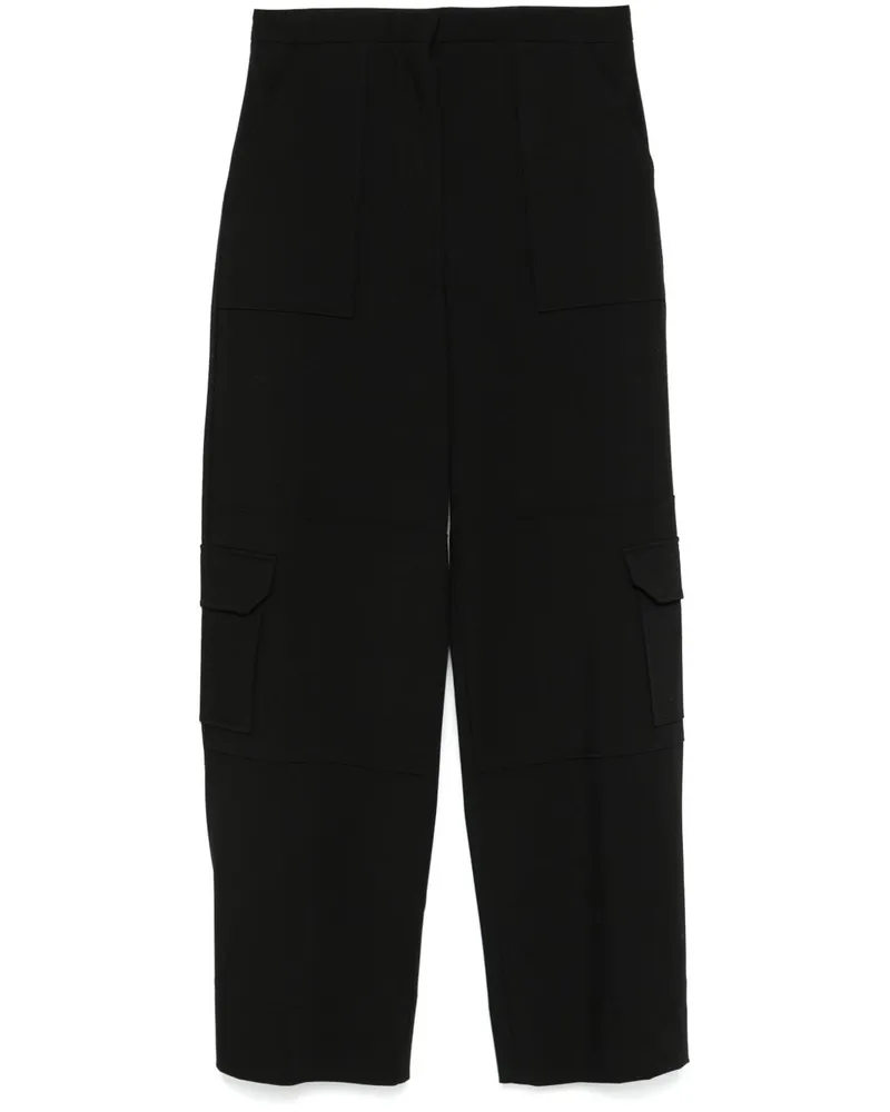 Ganni Twill-Hose - Schwarz Schwarz