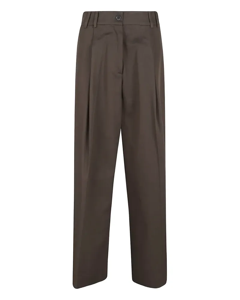 P.A.R.O.S.H. P.A.R.O H. Plissierte Hose - Braun Braun
