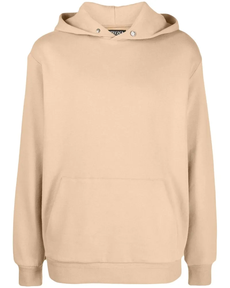 Ermenegildo Zegna Hoodie mit lockerer Kapuze Nude