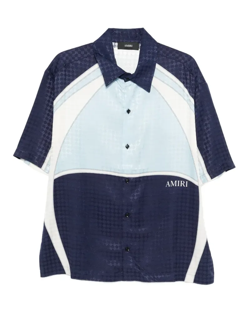 Amiri Hemd mit Einsätzen - Blau Blau