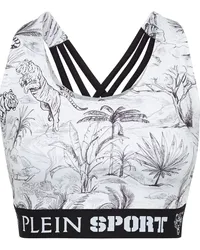 Philipp Plein Cropped-Top mit grafischem Print Weiß