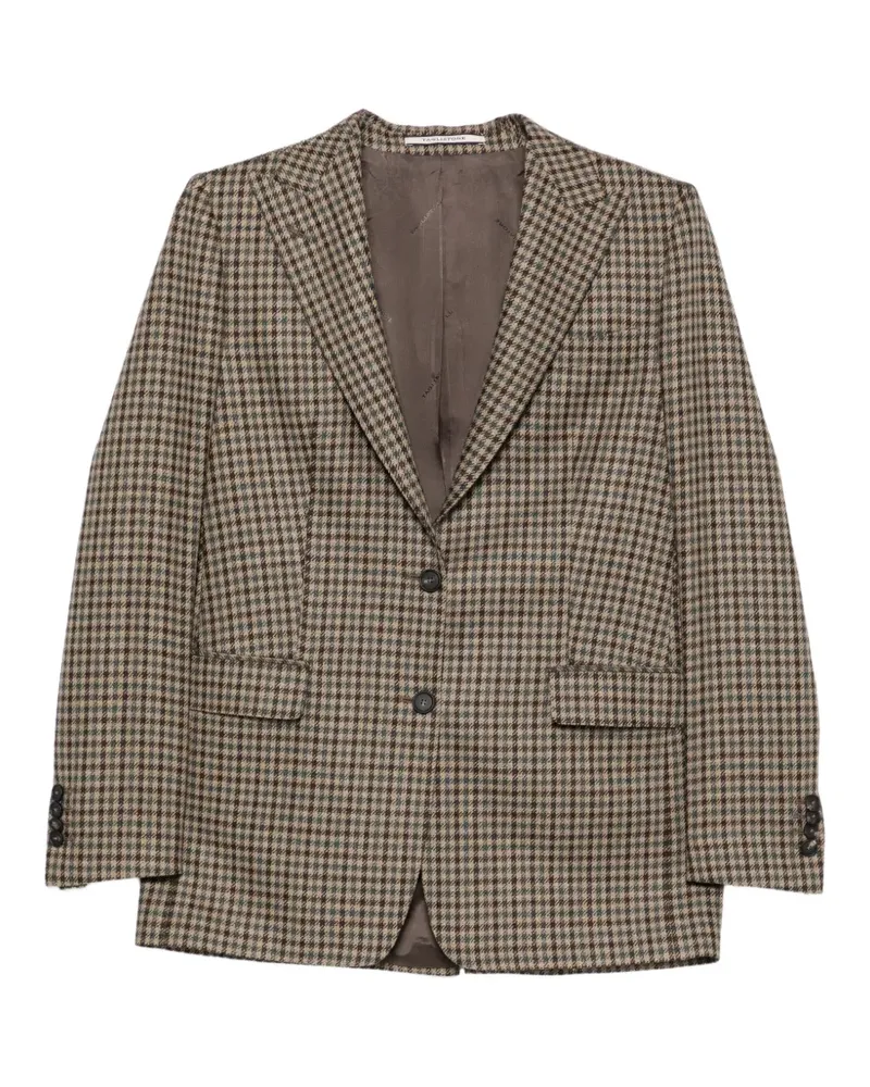 Tagliatore houndstooth-pattern wool blazer - Braun Braun