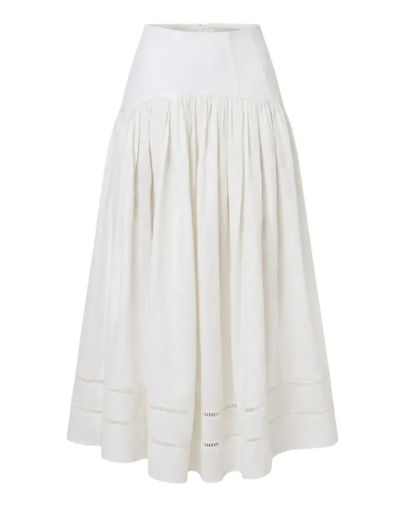 NICHOLAS Elin lattice-trim skirt - Weiß Weiß