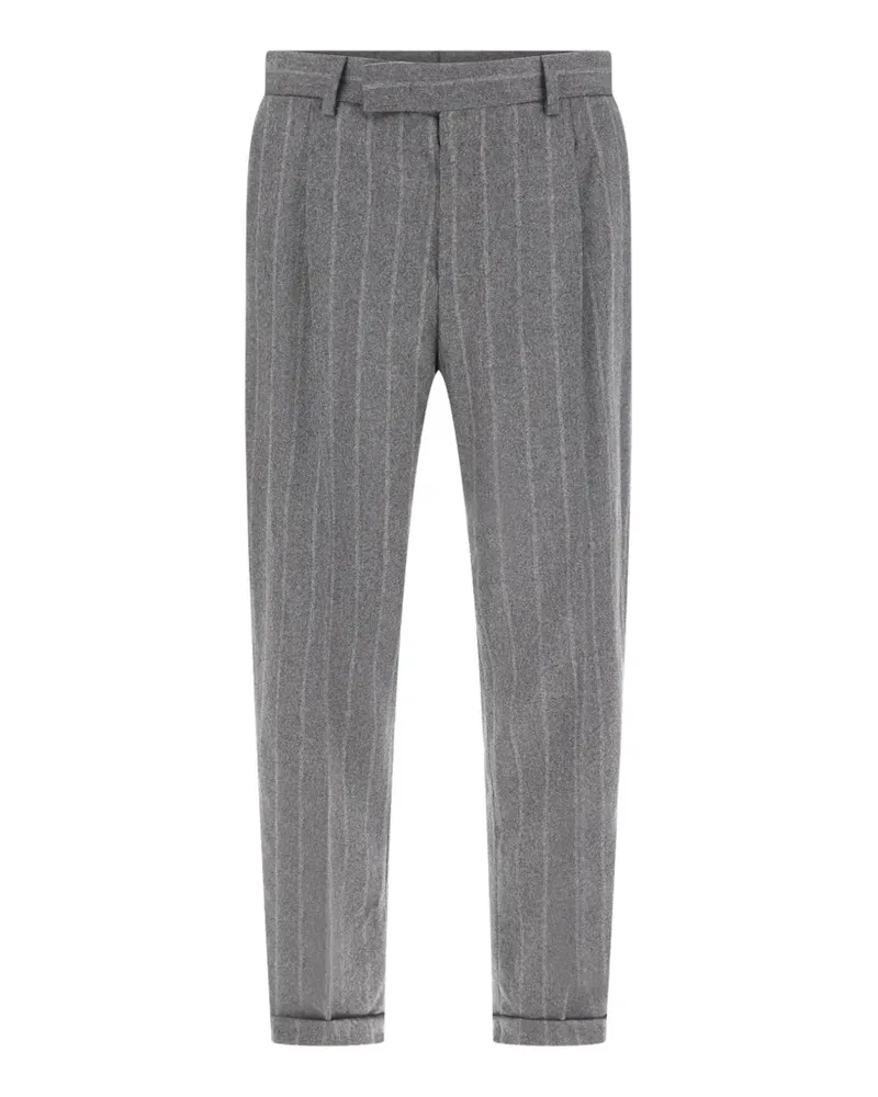 PT TORINO Bundfaltenhose mit Nadelstreifen - Grau Grau