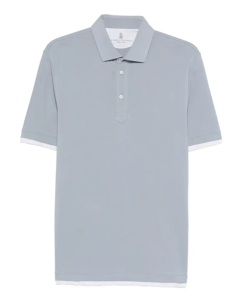Brunello Cucinelli Klassisches Poloshirt - Blau Blau