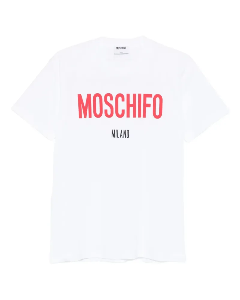 Moschino T-Shirt mit Logo-Print - Weiß Weiß