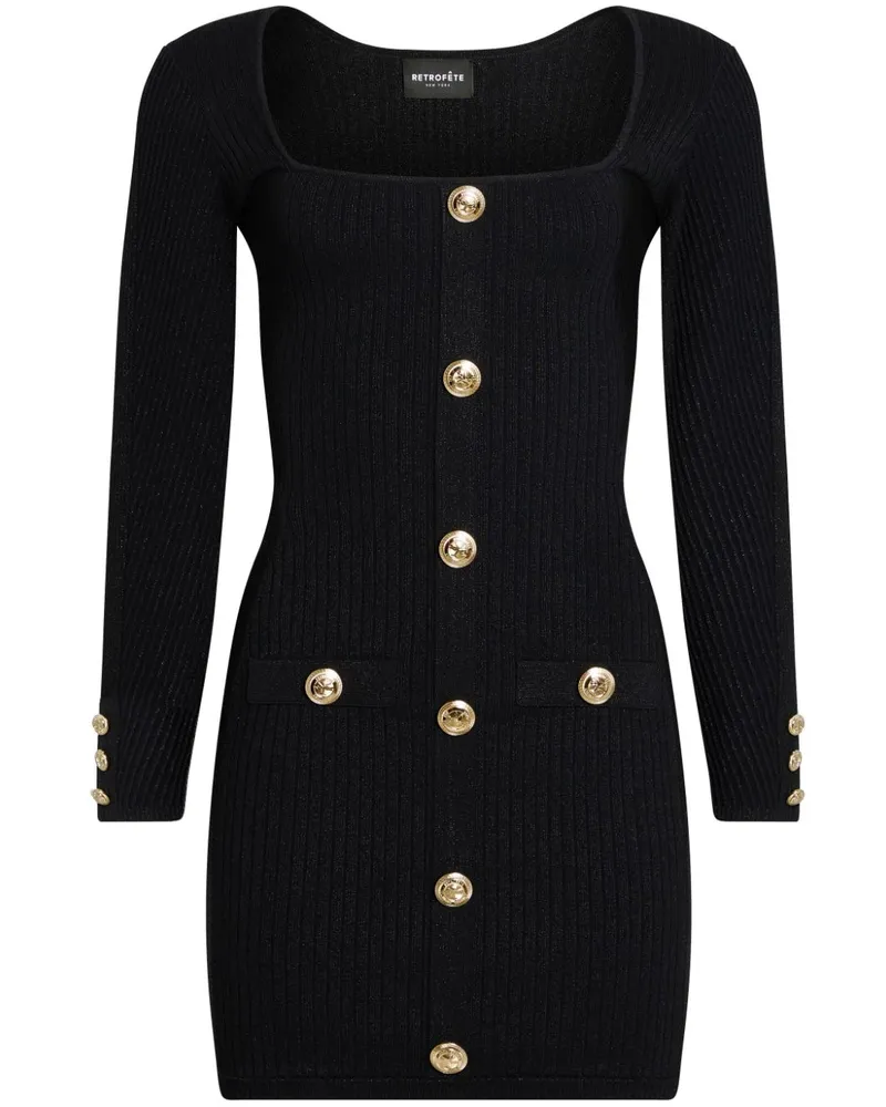 Retrofête Thea Kleid - Schwarz Schwarz
