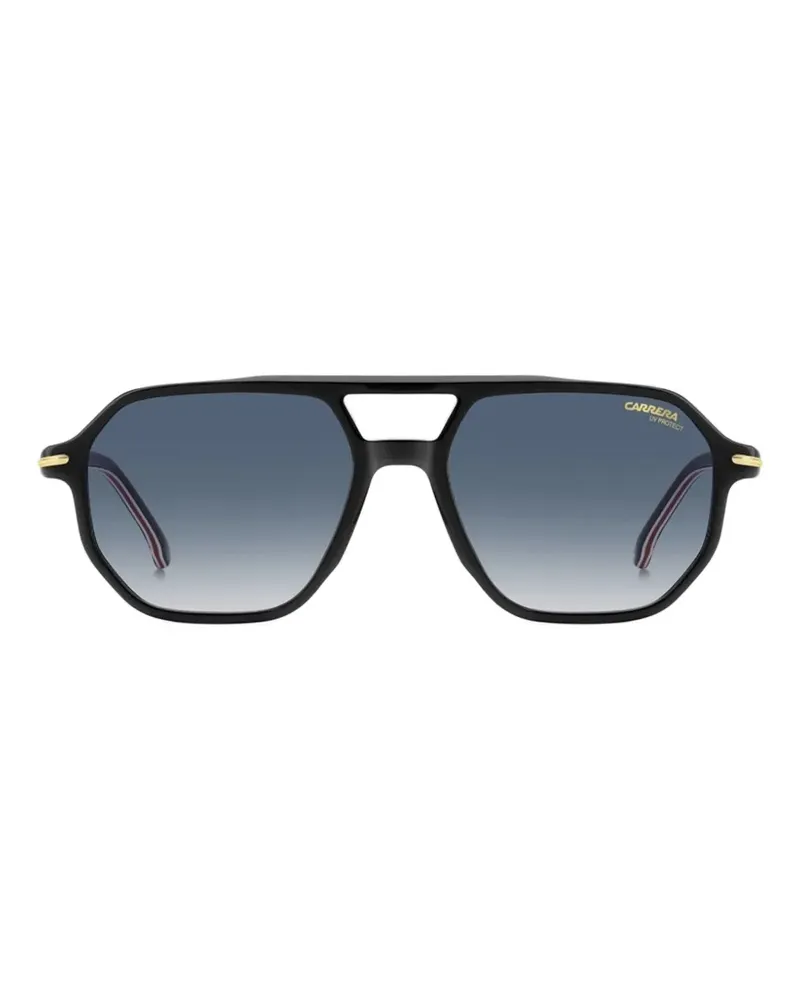 Carrera double-bridge geometric-frame sunglasses - Schwarz Schwarz