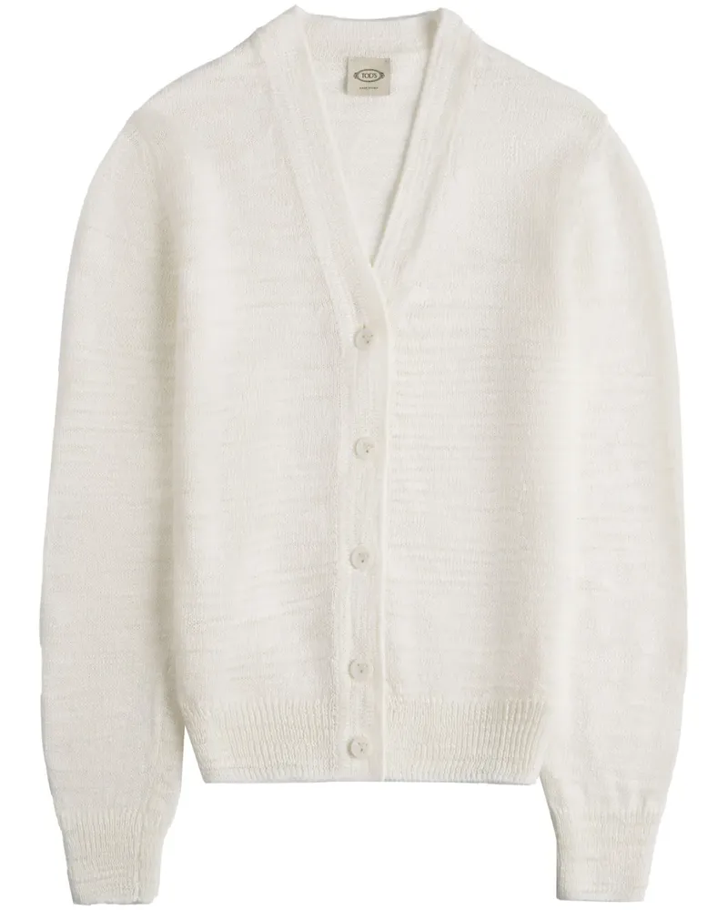 TOD'S Cardigan mit V-Ausschnitt - Weiß Weiß