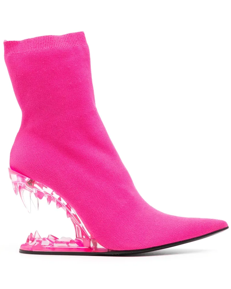 GCDS Gerippte Morso Stiefeletten - Rosa Rosa