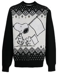 Soulland Pullover mit Peanuts-Print Schwarz