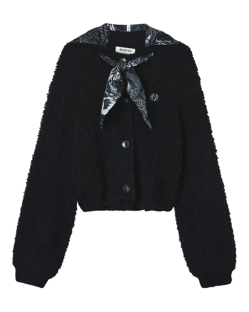 Musium Div. Geknöpfter Cardigan mit Bandana - Schwarz Schwarz