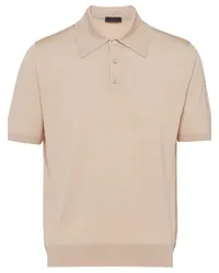 Prada Kurzärmeliges Poloshirt Nude