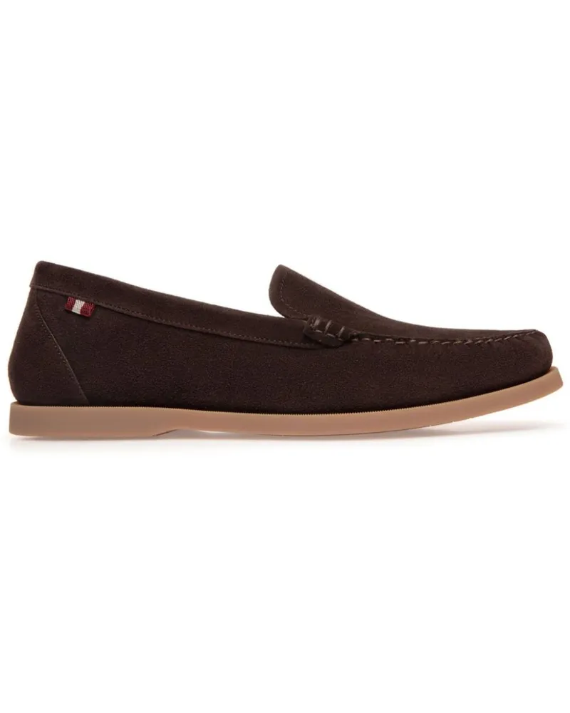 Bally Nelson Loafer aus Wildleder Braun