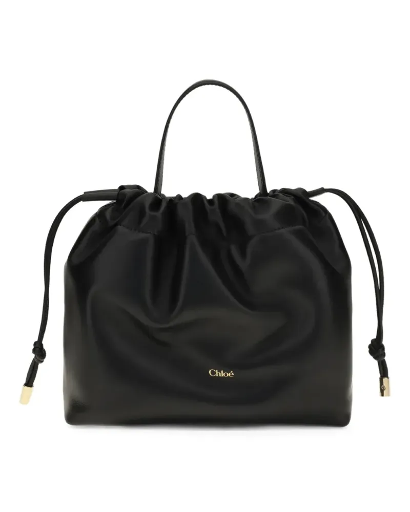 Chloé Kleine  Icons Schultertasche mit Kordelzug - Schwarz Schwarz