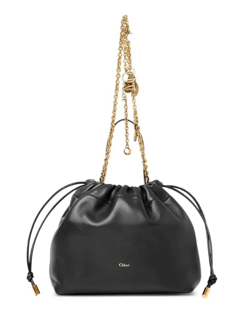 Chloé Kleine Icons Beuteltasche mit Kette - Schwarz Schwarz