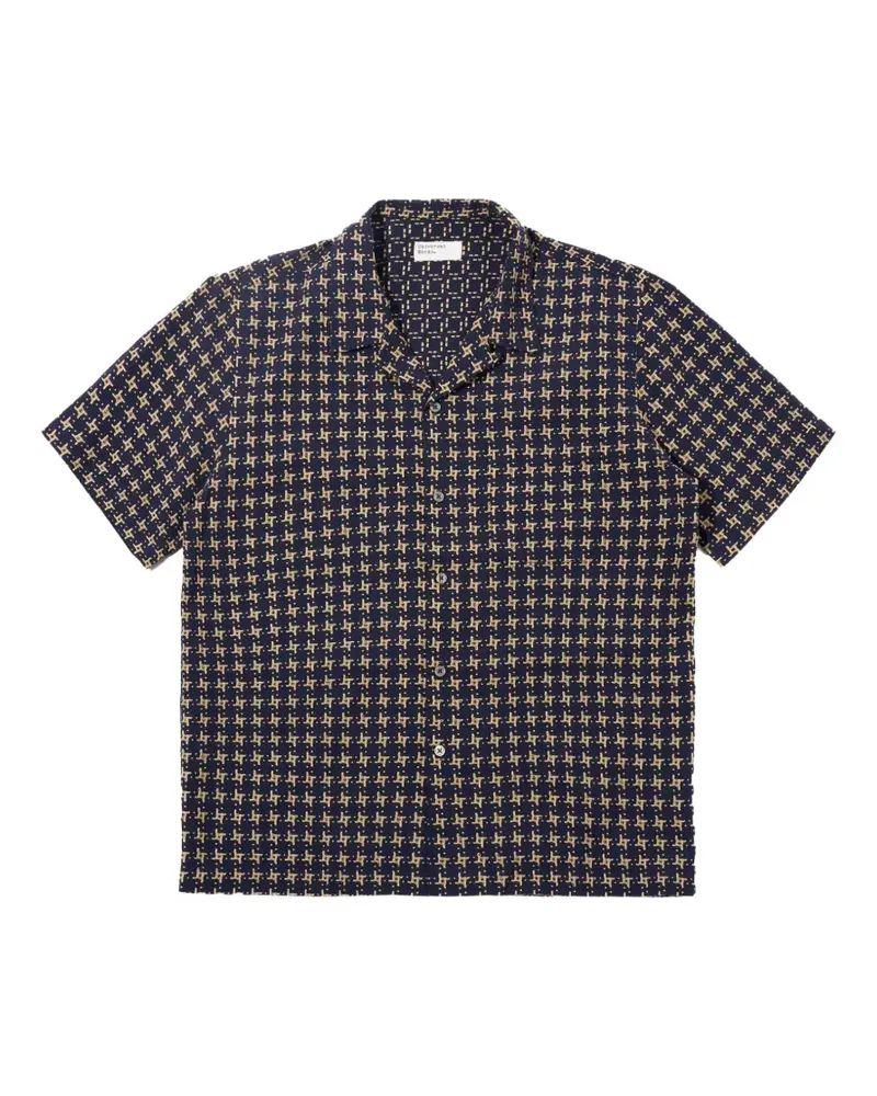 Universal Works Road patterned shirt - Blau Blau
