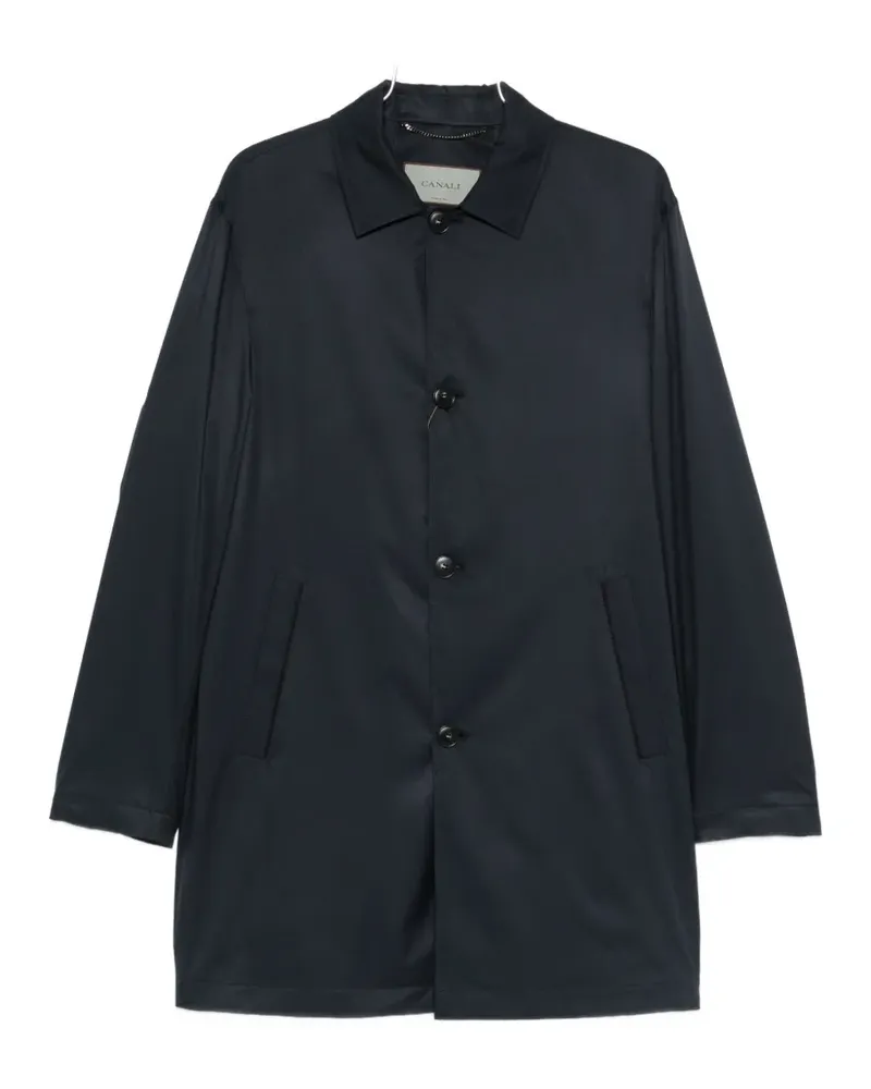 Canali buttoned single-breasted coat - Blau Blau