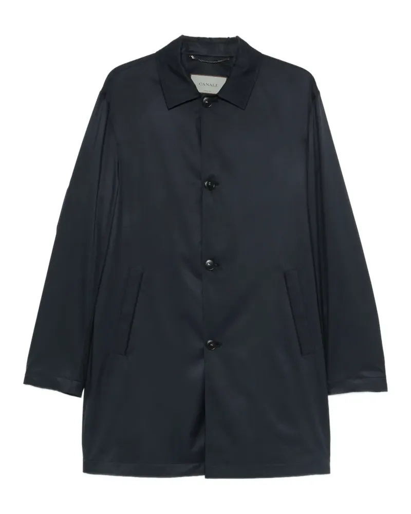 Canali buttoned single-breasted coat - Blau Blau
