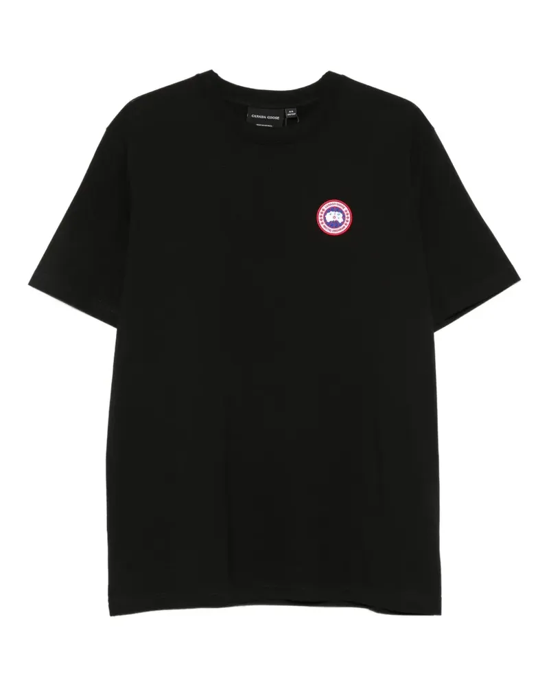 Canada Goose T-Shirt mit Logo-Patch - Schwarz Schwarz