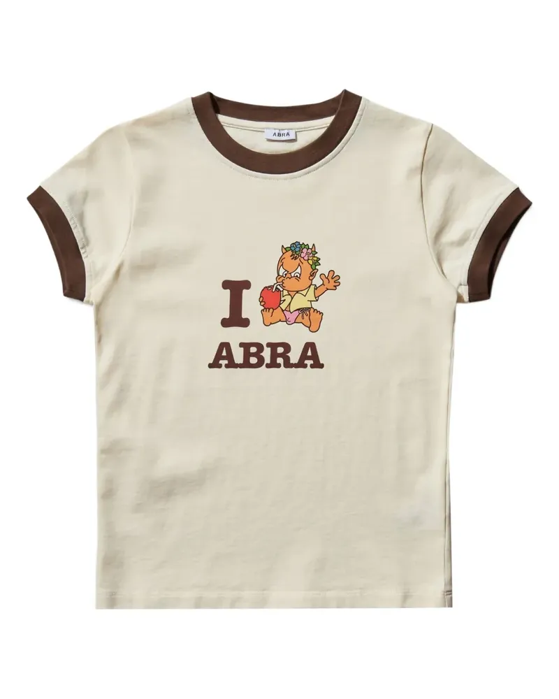 ABRA T-Shirt mit grafischem Print - Nude Nude