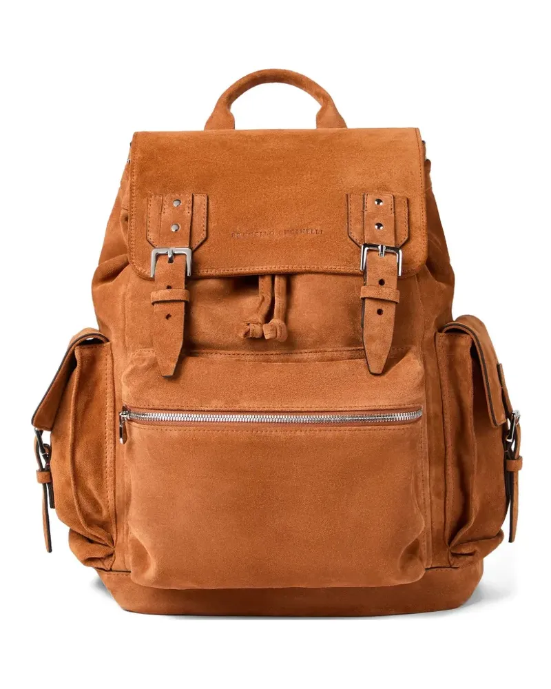 Brunello Cucinelli City Rucksack aus Wildleder - Braun Braun