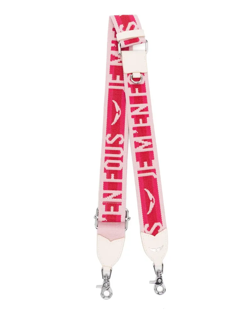Zadig & Voltaire Schulterriemen mit Logo - Rosa Rosa