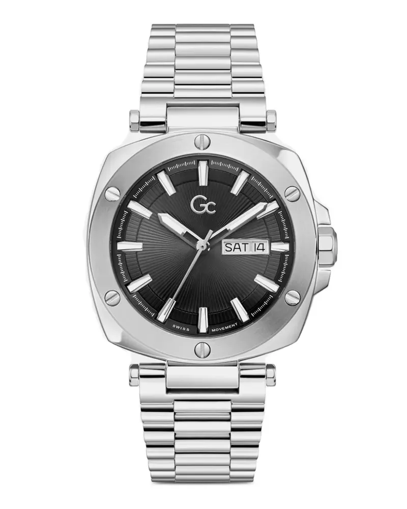 Guess Gc Nobilis Day-Date Armbanduhr 44mm - Schwarz Schwarz