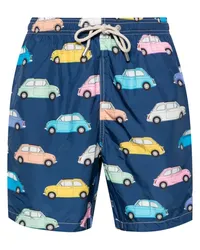 MC2 Saint Barth Halbhohe Lighting Badeshorts Blau