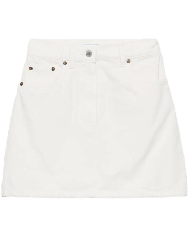 Prada Klassischer Jeans-Minirock - Weiß Weiß