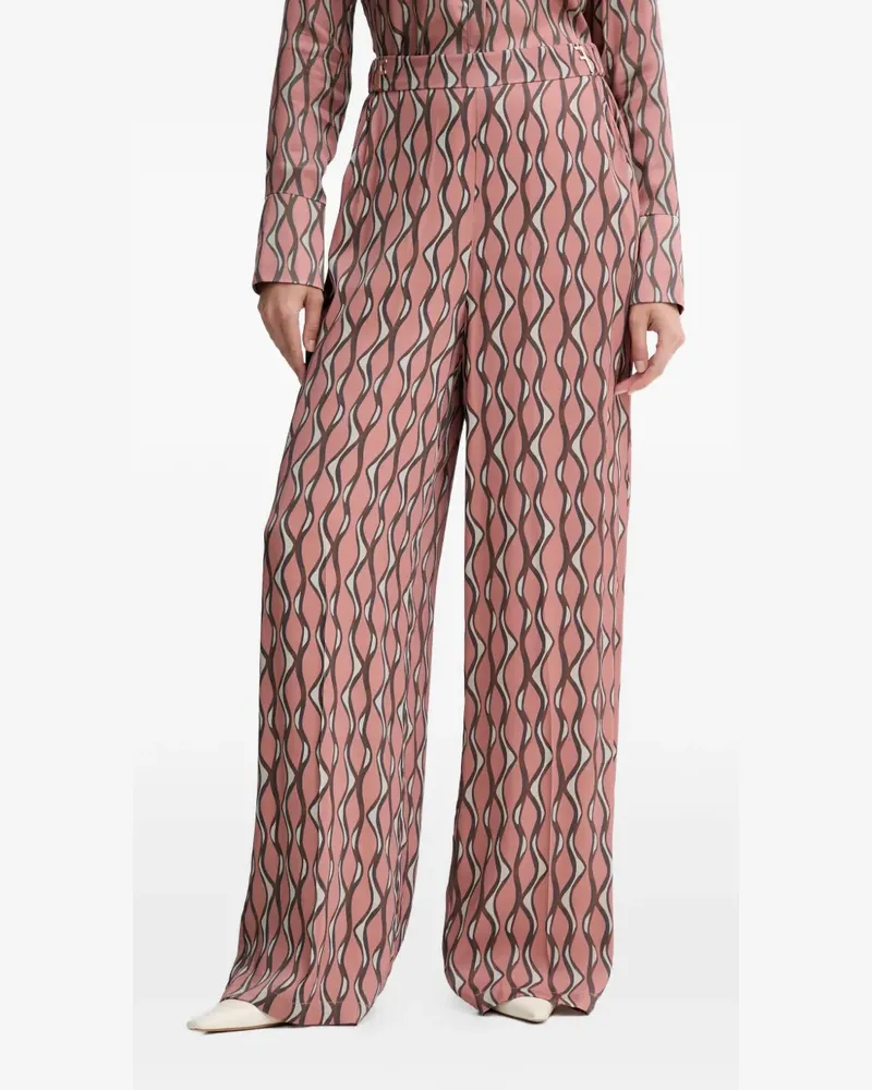 Fracomina patterned wide-leg trousers - Rosa Rosa