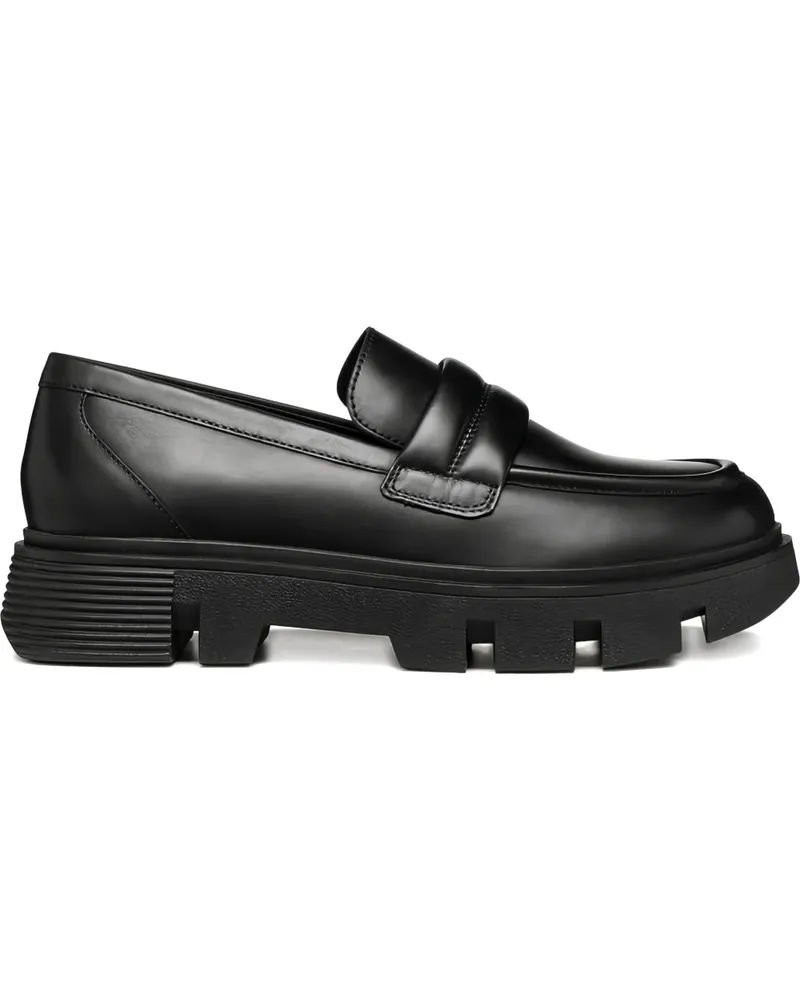 Geox Hilde Penny-Loafer mit Plateau - Schwarz Schwarz