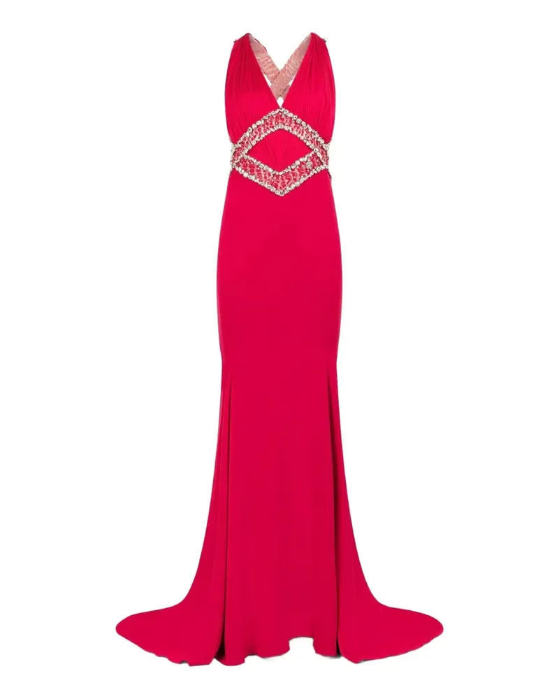 Roberto Cavalli Abendkleid mit Strass - Rosa Rosa