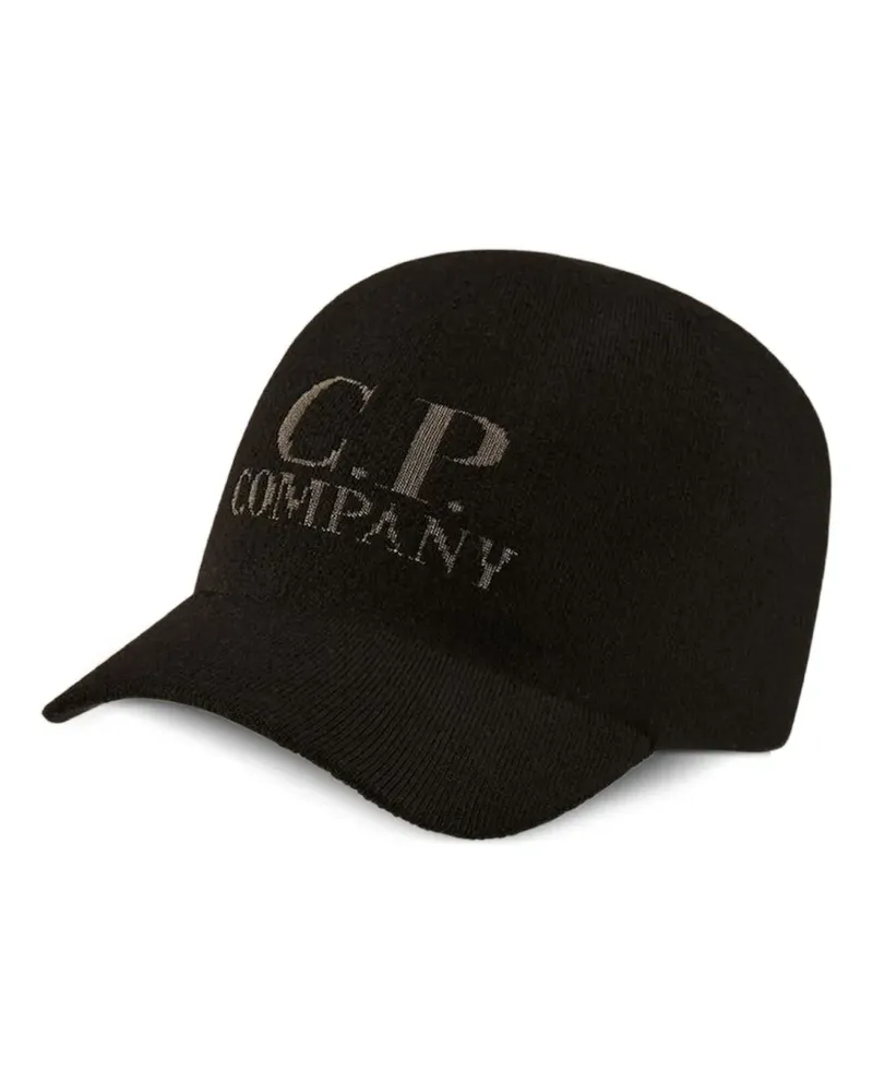 C.P. Company Baseballkappe aus Merinowolle - Schwarz Schwarz