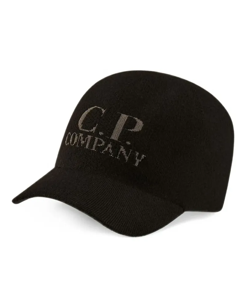 C.P. Company Baseballkappe aus Merinowolle - Schwarz Schwarz