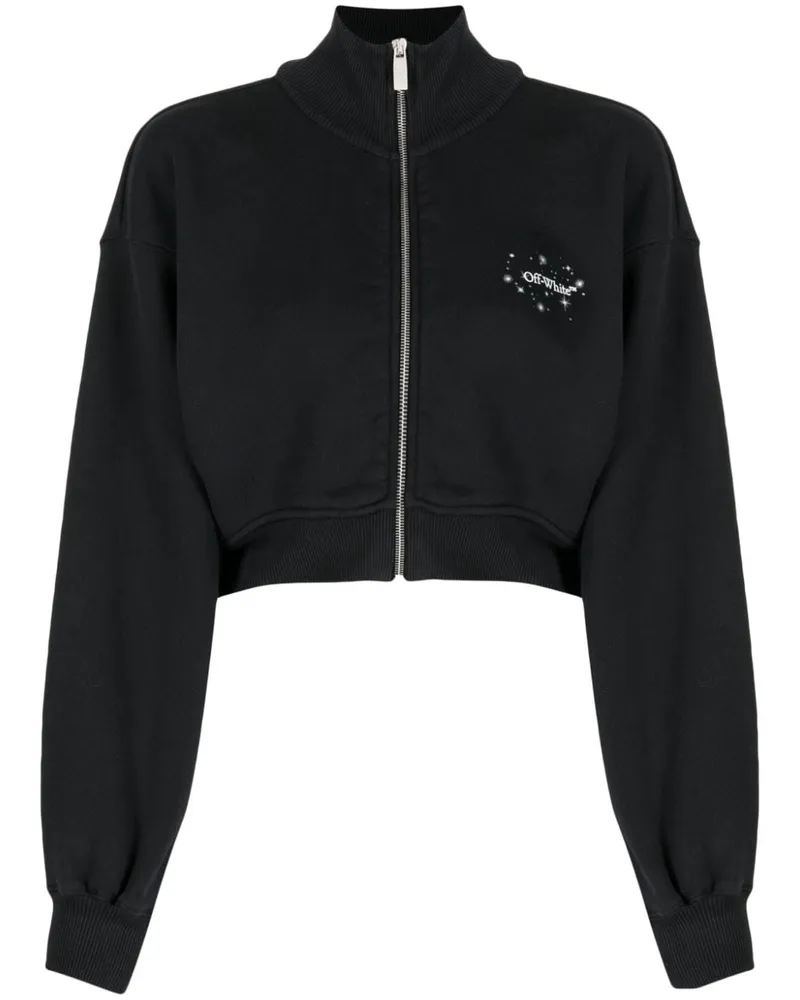 OFF-WHITE Klassisches Cropped-Sweatshirt - Schwarz Schwarz
