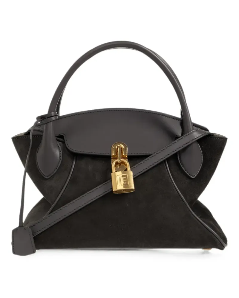 Balmain small Pulse Day suede tote bag - Schwarz Schwarz