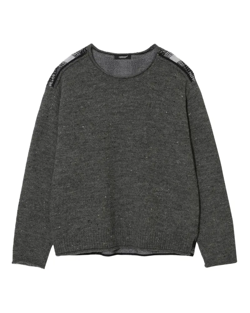 Undercover Pullover mit kariertem Einsatz - Grau Grau
