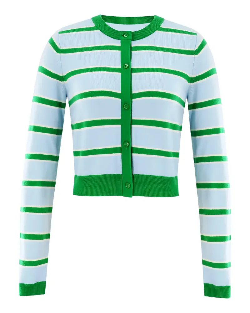 Alice + Olivia striped cropped cardigan - Blau Blau