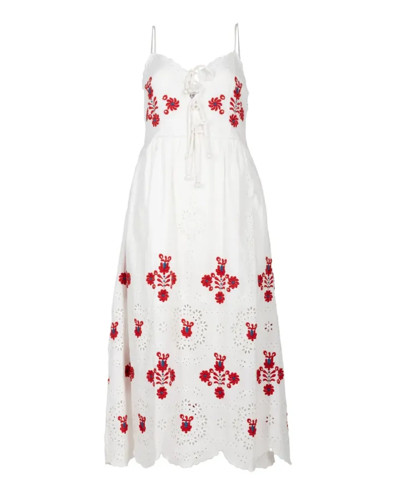 Sea Catharina embroidered broderie-anglaise midi dress - Weiß Weiß