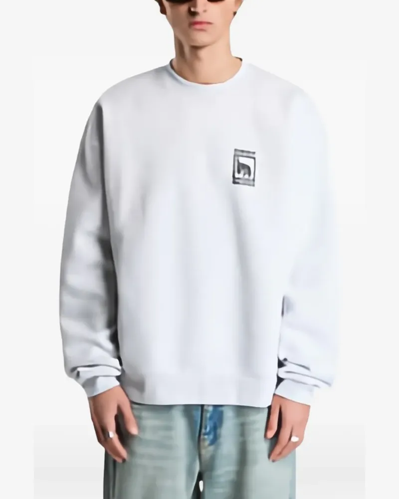 Obey Records logo-print sweater - Grau Grau