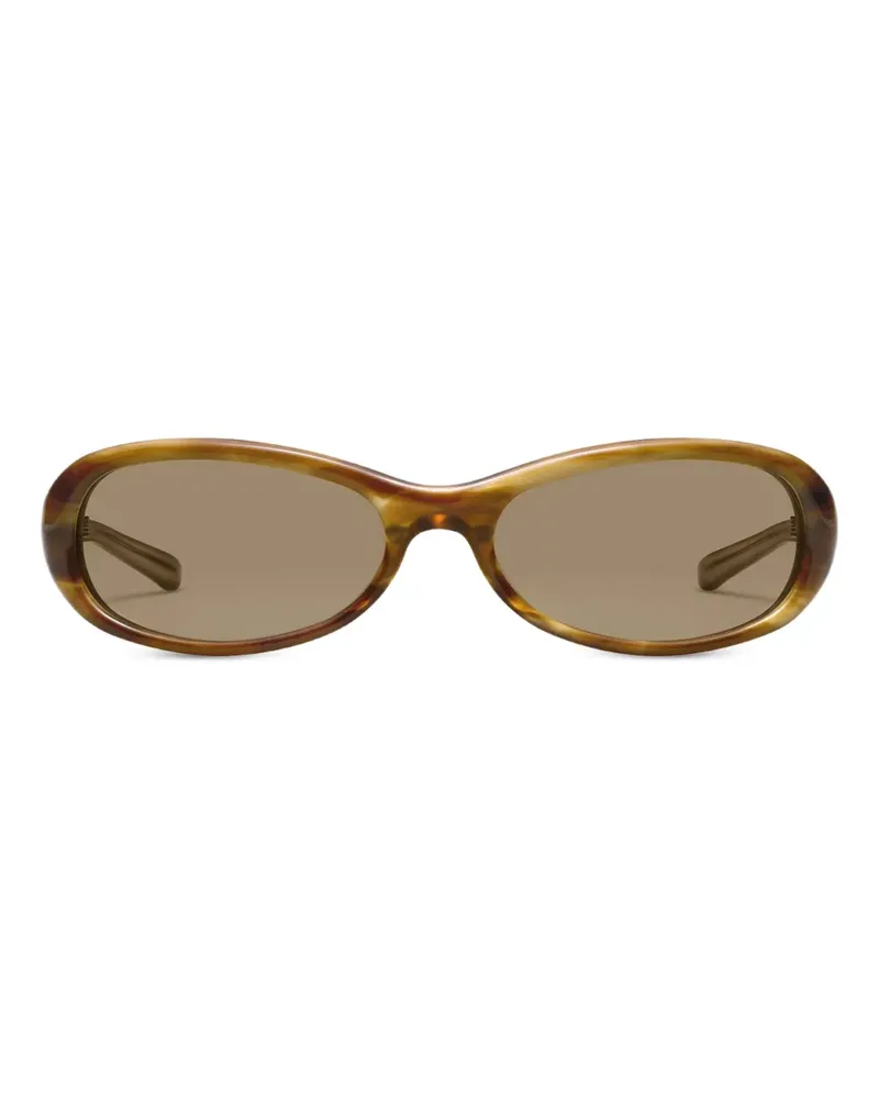 Gentle Monster Groovy T8 Sonnenbrille mit ovalem Gestell - Braun Braun