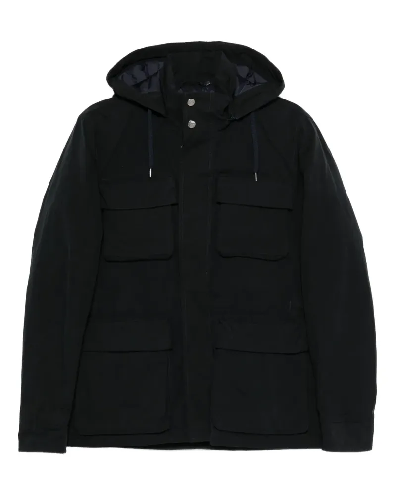 Herno Kapuzenjacke mit Taschen - Blau Blau