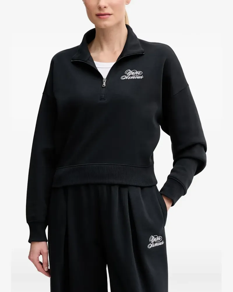 Under Armour Rival Script Fleece-Sweatshirt - Schwarz Schwarz