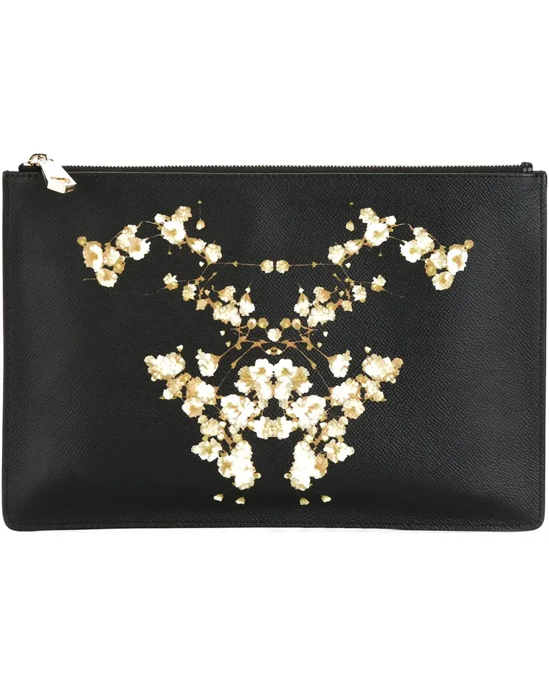 Givenchy Clutch mit Blumen-Print - Schwarz Schwarz