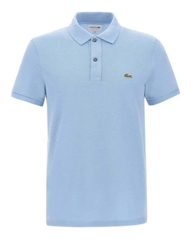 Lacoste ribbed collar logo polo shirt - Blau Blau