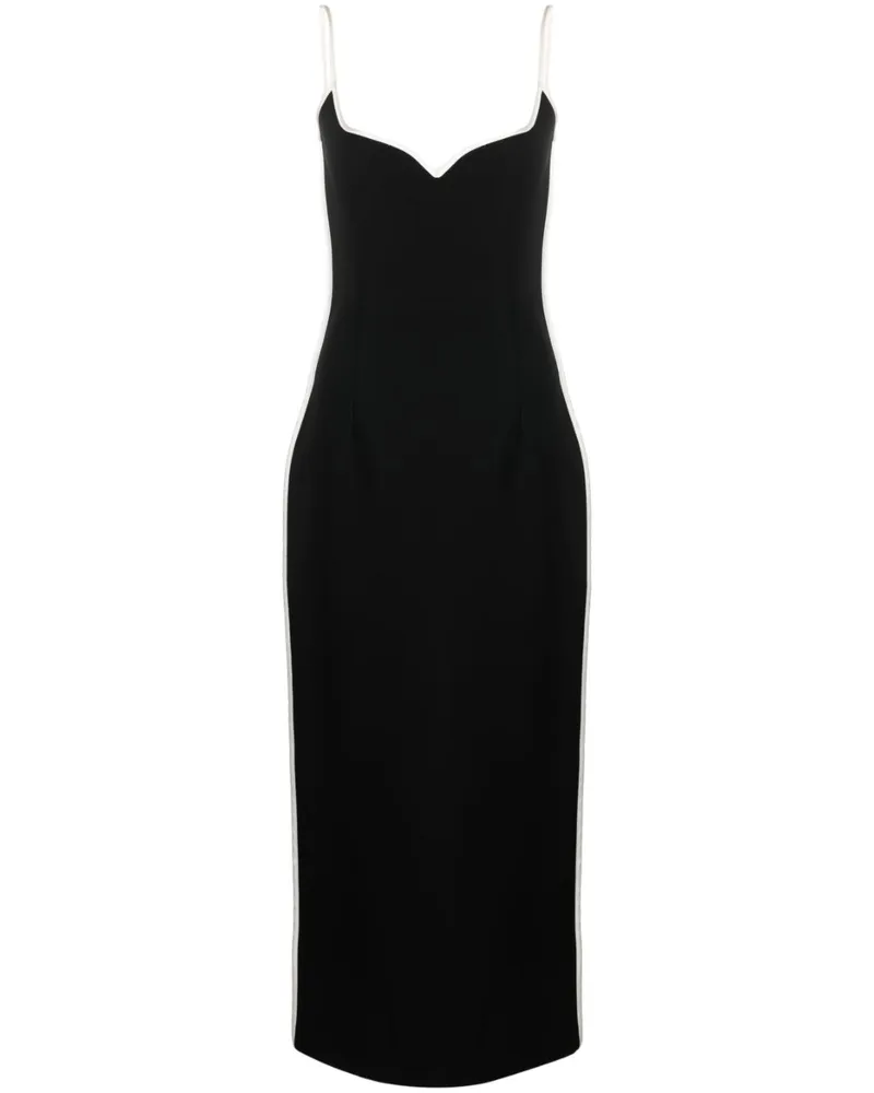 Paris Georgia Maxikleid mit Herzausschnitt - Schwarz Schwarz